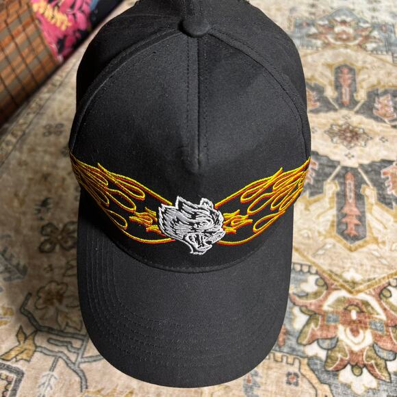 Darc Sport Wolves Hat Black Wolf Flame Embroidered baseball Cap Hat 90s Punk - Picture 5 of 8